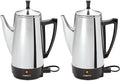 Presto 02811 Stainless Steel Electric Coffee Percolator - 12-Cups,Easy-Pour Spout,Stay-Cool Handle,Make 2-12 Cups,(Pack of 2)