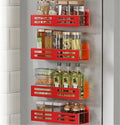 Magnetic Spice Rack for Refrigerator, Metal Spice Rack Organizer, Magnetic Shelf for Fridge 4Pack Red