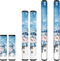 Home Kitchen Decorative Fridge Door Handle Covers Set of 6, Non Slip Kitchen Appliance Decoration for Fridge Dishwashers Microwave Christmas Snowman Blue