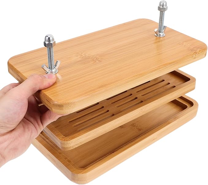 Veemoon Tofu Press with 3-layer Drip Tray Home Tofu Maker Mold 26x15cm Kitchen Bean Curd Strainer and Soybean Curd Press