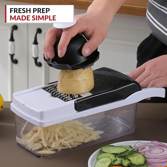 25-in-1 Pro Vegetable Chopper & Slicer, Onion Dicer, Food Chopper, Container