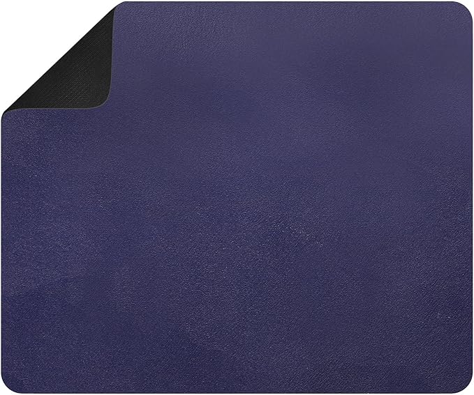 uxcell Dish Drying Mat for Kitchen Counter, 20" x 16" Absorbent Coffee Mat Rubber Backed Hide Dirt for Kitchen Countertop Coffee Mat Heat Resistant Non-Slip, Navy Blue