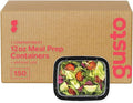 GUSTO [12 oz - Case of 150 1-Compartment Meal Prep Containers with Lids – Reusable, Microwaveable, Dishwasher & Freezer Safe, BPA-Free Food Storage Boxes for Portion Control (Formerly Comfy Package)