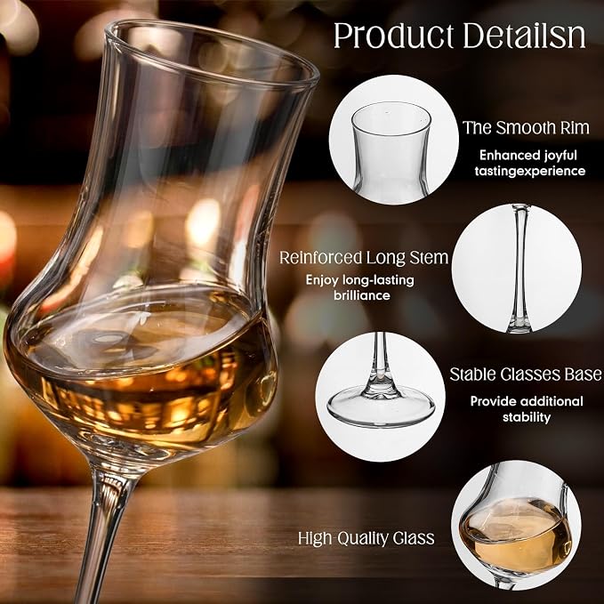 Remerry 3.5oz Grappa Glass, Set of 12 - Crystal Glass Stemware Spirit Glassware Tulip Shaped for Home and Restaurant Bar, Serving Liqueur, Champagne, Limoncello Cordial, Aperitif
