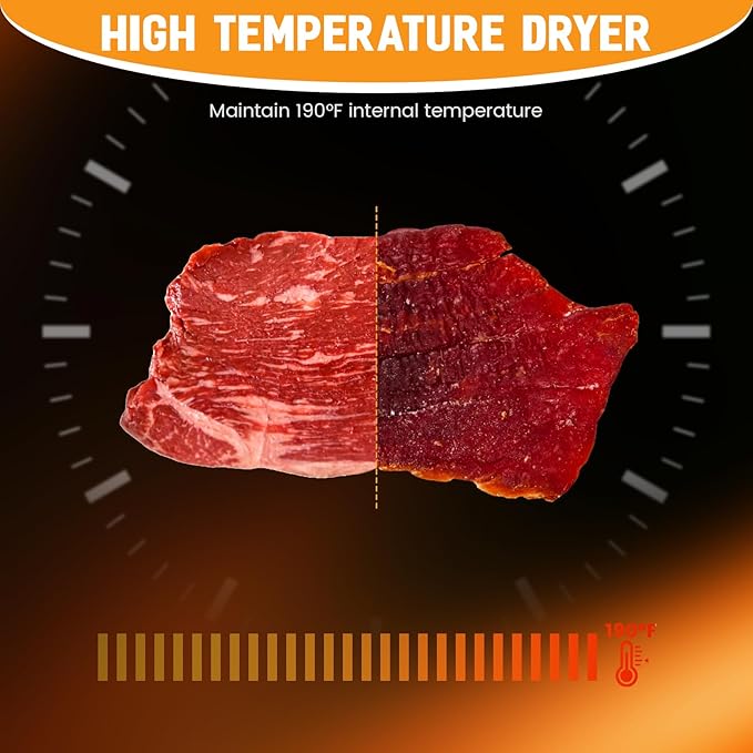 Food-Dehydrator Machine 12 Stainless Steel Trays, Meat Dehydrator for Jerky 10.9ft², 800W Dryer for Herbs, 190ºF Temperature Control,24H Timer,Powerful Drying Capacity for Fruits,Yogurt
