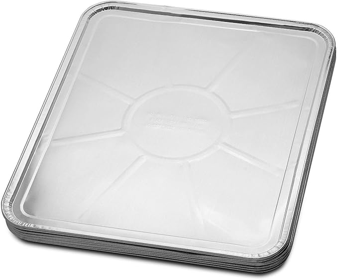 5-Pack Disposable Foil Oven Liners by DCS Deals – Keep Your Oven Clean and Healthy – Perfect Silver Foil Drip Pan Tray for Cooking, Baking, Roasting, and Grilling- 18.5 x15.5” inch