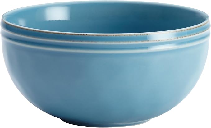 Rachael Ray Cucina Dinnerware 16-Piece Stoneware Dinnerware Set, Agave Blue