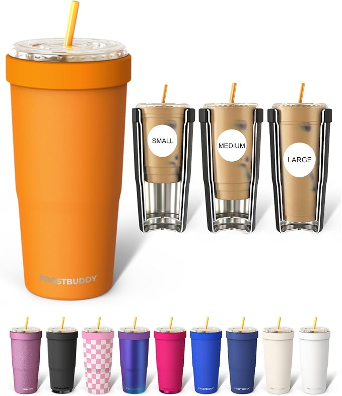 Frost Buddy Togo Buddy 30 oz Stainless Steel Vacuum Insulated Tumbler To Go Coffee Cup – Iced Coffee Cups, Iced Coffee Sleeve, Travel Mug, Thermal Cup for Hot & Cold Drinks, Dunkin Cup (Rocky Top)