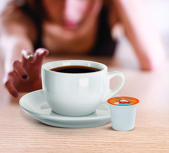 Crave Beverages Flavored Coffee Pods, Compatible with Keurig K-Cup Brewers, Single Serve Caramel, 100 Count