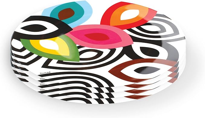French Bull Plates - 4 Piece Set - 11 inch Melamine Dinner Plate Set - Melamine Dinnerware for Indoor and Outdoor - Foli