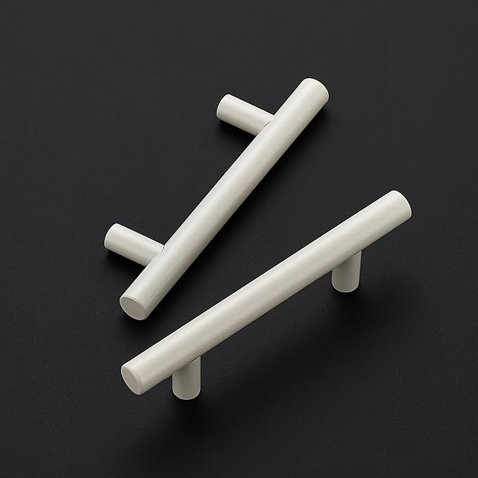 Ravinte 35 Pack | 5 Inch Cabinet Pulls White Stainless Steel Kitchen Drawer Pulls Cabinet Handles 5 InchLength, 3 Inch Hole Center