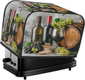 Retro Red Wine Fruit 4 Slice Toaster Cover Dust And Fingerprint Bread Maker Cover Bakeware Protector Washable Appliance Covers Kitchen Accessories For Home Kitchen Women Gift