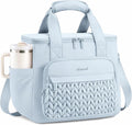 LOVEVOOK Lunch Bag Women, Insulated Wide Opening Adult Lunch Box for Women Work with Cup Holder, Large Lunch Cooler Tote Bag with Utensils Pocket for Office Campus Picnic Beach Mom Nurse Family