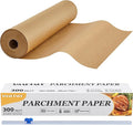 SMARTAKE Parchment Paper Roll for Baking, 15 in x 242 ft, 300 sq.ft, Non-Stick Baking Paper Sheets with Slide Cutter, Heavy Duty Extra Long, for Kitchen Baking Cooking Grilling Steaming, Unbleached