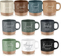 Didaey Christian Mug Bulk Fathers Day Church Gift Inspirational Bible Verse Coffee Mug 13 oz Religious Ceramic Cup for Women Bible Study Group Sunday School Teacher(10 Pcs,Morandi Color,Morandi Style)