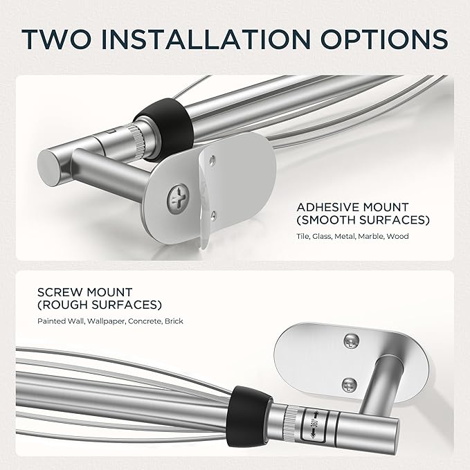 FORIOUS Paper Towel Holder Under Cabinet, One Hand Operable with Ratchet System for Easy Tear, Adhesive or Drill Wall Mount, SUS304 Commercial Paper Towel Holder for Kitchen Bathroom, Sliver