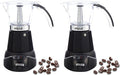Imusa 6 or 3 Cup Electric Espresso Maker Black Coffee Machine for Cuban Coffee, Moka and Espresso Drinks (Pack of 2)