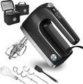 Lord Eagle 9-Speed Digital Hand Mixer Electric Handheld, 500W DC Motor Kitchen Mixer for Cake Baking, Lightweight Egg Beaters with Stain-resistant & Waterproof Storage Bag & 6 Accessories, Black