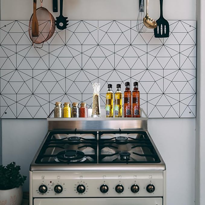 Magnetic Stove top Shelf, 304 Stainless Steel Spice Rack Over the Stove, Adjustable Seasoning Organizer, Zero Installation Kitchen Organizers and Storage