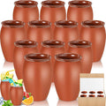 Gejoy 12 Set 20 oz Cantaritos De Barro Mexicanos Cantaritos Shooters Pottery Taco Tuesday Mexican Clay Cup Fiesta De Barro Mexicanos Cocktail Cups Cocktail Glasses for Tequila Margaritas Mojitos