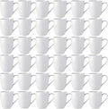 AmorArc 12oz Off White Coffee Mugs Set of 36, Ceramic Coffee Mugs with Large Handle for Man, Woman, Light Weight Coffee Mugs Set for Latte/Cappuccino/Cocoa/Milk, Dishwasher & Microwave Safe, 36Pcs