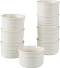 Pyrex 8-Piece, 6oz Ceramic Ramekin Bakeware Set, Nonstick Souffle Oven Pans, Bakers, For Baking, Roasting, Steaming