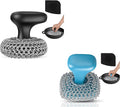 Cast Iron Scrubber | Dish Scrub Brush | 316 Cast Iron Cleaner Chainmail Scrubber Circle + Square 2PCS