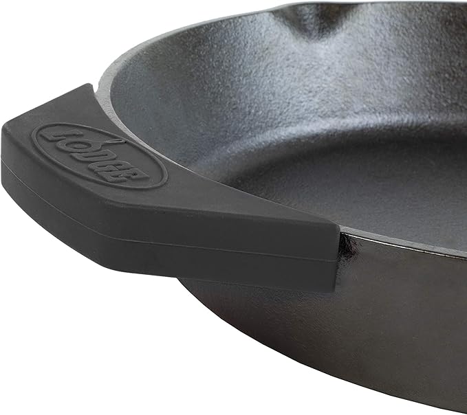 Lodge Cast Iron Serving Pot and Silicone Assist Handle Holder Bundle