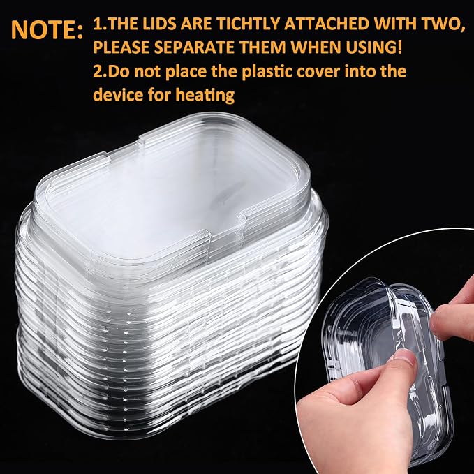 Vesici 100 Sets Mini Loaf Pans with Lids, 5.7 oz Disposable Aluminum Foil Baking Cups, Rectangle Cake Pans for Baking Storage Birthday Party(Gold)