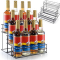 kimilus 12 Bottle Capacity Coffee Syrup Organizer 3 Tier Coffee Syrup Stand Shelf for Coffee Bar Kitchen Small Wine Rack for Bar Family Storage for Syrup Wine Dressing
