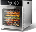 Food Dehydrator Machine, 8 Stainless Steel Trays, 7.24 Sq Ft Large Capacity Food Dehydrator, Precise Temperature Control & Timer, View Window, Dryer for Jerky, Herb, Fruits, Pet Treats