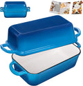 Cast Iron Loaf Pan with Lid, Loaf Pans for Baking Bread 9x5 Inch, Bread Baking Pan for Homemade Bread|Sourdough with Golden Crispy Crust (Marseille)