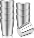 Insulated Stainless Cup, 10 oz Insulated Tumbler, 8 Pack Double Wall Unbreakable Stackable Water Tumblers Metal Cup Premium Drinking Glasses for Travel Camping Home Outdoor