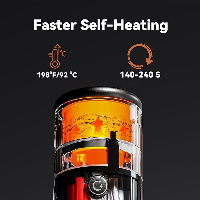 CERA+ PCM03S Portable Espresso Machine 5-8 Cups per Charge, Self-Heating 20 Bar, NS Pods & Ground Coffee, Epresso Electric Travel Coffee Maker for Outing, Working, Camping
