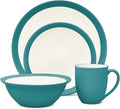 Noritake Colorwave Turquoise 4-Piece Curve Place Setting, Service for 1