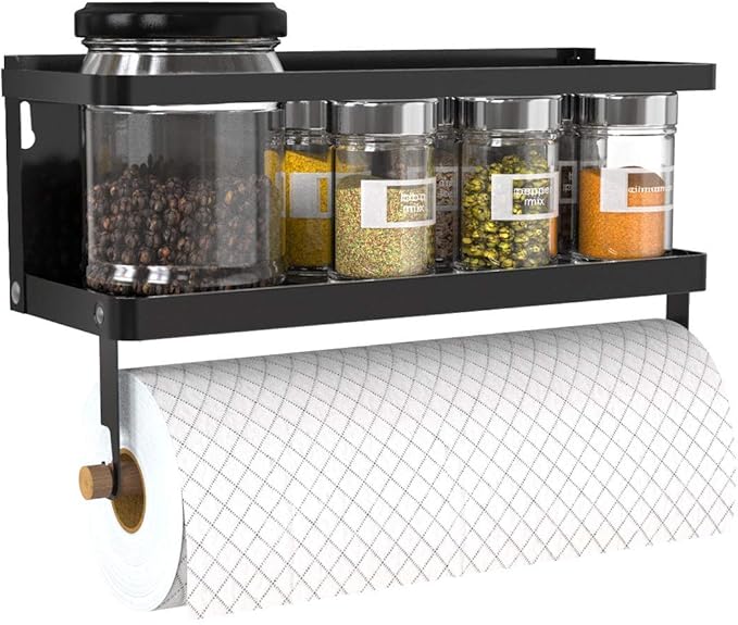 Magnetic Spice Rack Organizer Single Tier Refrigerator Spice Storage Shelf, Easy to Install The Side of The Refrigerator Can Hold spices