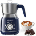 Milk Frother and Steamer, 6 in 1 Electric Foam Maker for Coffee, 16.9oz/500ml Milk Warmer for Latte, Macchiato, Cappuccino, Hot Chocolate Maker, Dishwasher Safe (Blue)