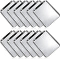 Zopeal 12 Pcs Metal Serving Trays for Food,Baking Sheet Pan Stainless Steel Small Nonstick Cookie Sheet Set Quarter Baking Pan,Toaster Oven and Dishwasher Safe(10 x 8 x 1 Inch)