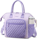 LOVEVOOK Lunch Bag Women, Puffer Insulated Adult Lunch Box for Women Work, Wide Opening Leakproof Cooler Tote for Office Campus Picnic Beach with Cup Holder, Loncheras Para Mujer with Shoulder Strap