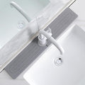 Faucet Mat for Kitchen Sink -Diatomite Stone Drying Mat for Kitchen Counter & Bathroom Sink,Quick-Dry Kitchen Sink Mat-Sink Protector & Splash Guard,Super Absorbent (Gray, 23.6"x4")