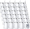 Inbagi 30 Pack 12 oz Stainless Steel Tumblers Bulk with Lids and Straws, Double Wall Insulated Wine Tumblers for Wedding Party Favors, Bridal Shower, Birthday Event Gifts
