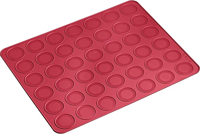Lurch Germany Flexiform Baking Mat Macaron 15x11.8 Inches - Ruby