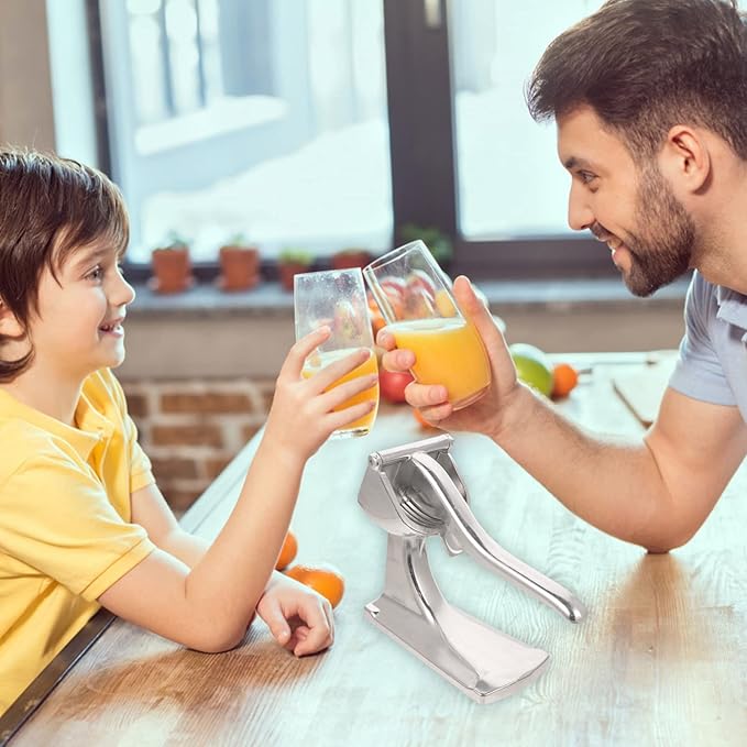 Hand Press Fruit Juicer Portable Juicer Machine Cold Press Orange Lemon Squeezer Safe Sturdy Aluminum Alloy
