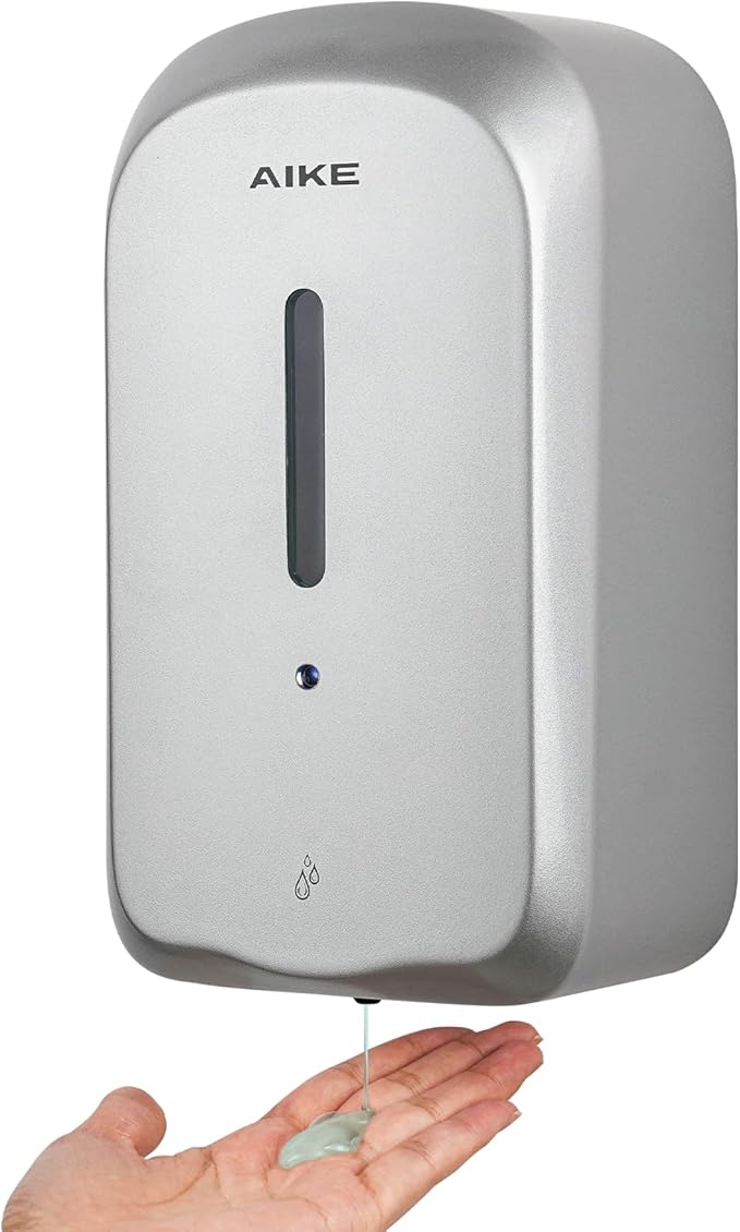 AIKE GentleAir Warm Hand Dryer& Automatic Soap Dispenser, Model AK2637 & AK1226S Silver