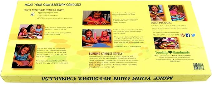 Make Your Own Beeswax Candle Kit - Includes 10 Full Size 100% Beeswax Honeycomb Sheets in Terracotta and Approx. 6 Yards (18 Feet) of Cotton Wick. Each Sheet Measures Approx. 8" x 16 1/4".