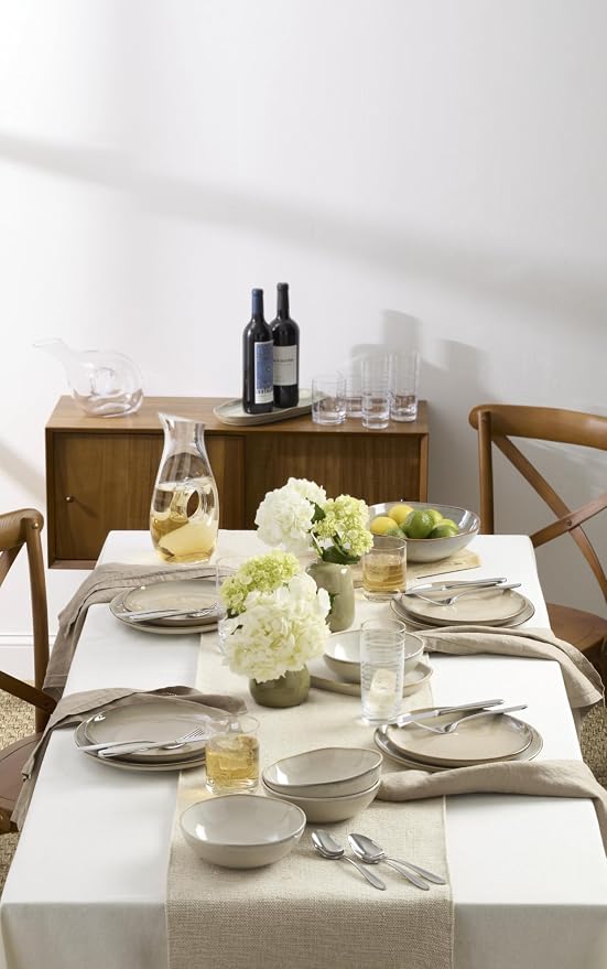 Oneida 897208 Organic Shades 12-Piece Dinnerware Set, Oatmeal