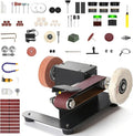 6-In-1 Mini Belt Sander Mini Belt Sander, Electric Small Sander Knife Sharpener Supplies, 7 Adjustable Speed, 795 Motor, Metal Wood DIY Handcraft, Tool & Knife Sharpening (Ultimate).
