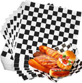 Honeydak 600 Pcs Sandwich Wrapping Paper Sheet 15x15 Checkered Food Wax Sheets Parchment Burgers Paper Basket Liner Grease Restaurant Wedding Party Supplies for Wrapping Bread BBQ