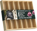 for Nespresso Vertuo Capsules - Premium Bamboo Coffee Pod Drawer Insert Organizer for Counter (48 Big or 60 Small Pods)-14.84" Wx11.81" Dx1.54" H