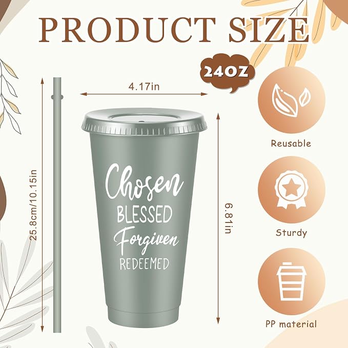 Uiifan 30 Pcs Inspirational Cups Bulk Appreciation Gifts for Employee Coworker Staff Team Thank You Gifts, Office Prizes for Adults Work Party Favors, Associates, Giveaways (Light Morandi)